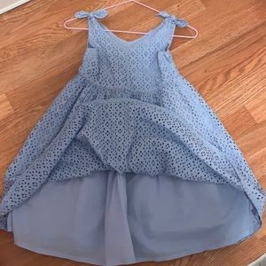 Hope&henry baby blue textured girls dress